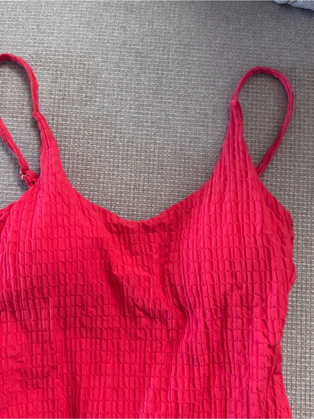 Vila women Textured One-Piece Swimsuit - Bright Pink NWOT medium - Picture 2 of 6